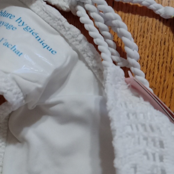 VICTORIA'S SECRET Womens WHITE BIKINI Bottom LARGE New Knitted Beach Swim - Picture 4 of 4
